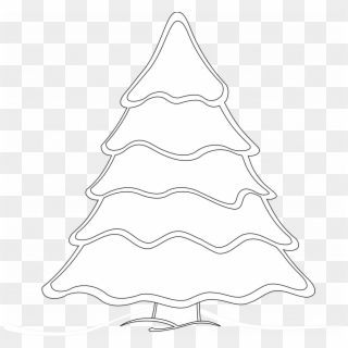 Christmas Tree Decorated In White And Silverdecorate - White Christmas Tree Clipart, HD Png Download