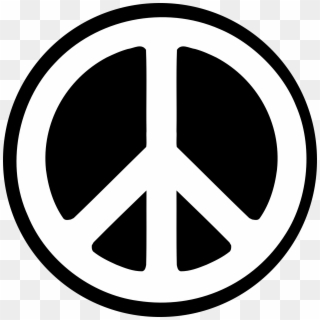 Give Peace A Chance On World Peace Day - Peace Sign Black And White, HD Png Download