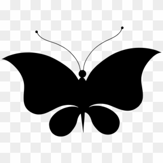 Silhouette, Butterfly, Insect, Wings, Animal, Flourish - Borboleta Silhueta, HD Png Download