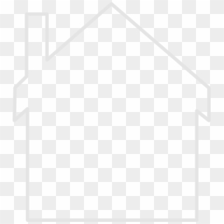 White Outline Of A House, HD Png Download