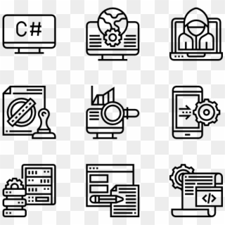 Png Black And White Stock Icons Free Programming - Design Icon, Transparent Png