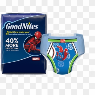 Boys Goodnites® Nighttime Underwear And Spider-man - Goodnites Pull Ups Xs, HD Png Download