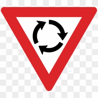 Australian Roundabout Warning Sign - Round About Sign Png, Transparent Png