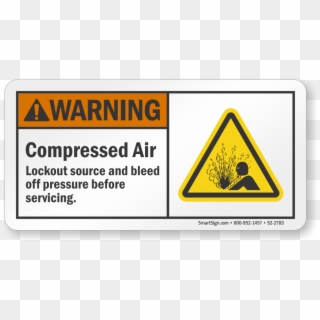 Compressed Air Ansi Warning Sign - Chlorine Gas Hazard Symbol, HD Png Download