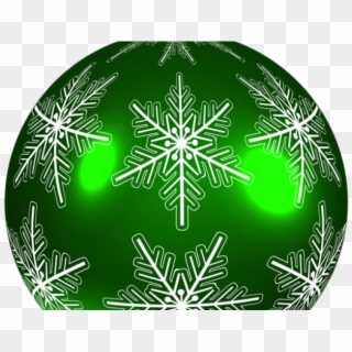 Snowflake Clipart Embellishment - Green Christmas Ball Png, Transparent Png