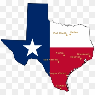 State Of Texas Flag Map - State Of Texas, HD Png Download