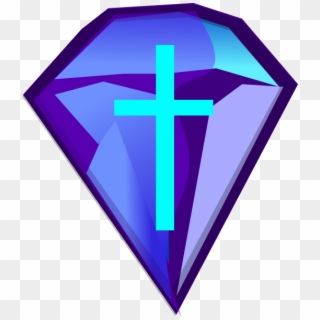 How To Set Use Blue Purple Diamond With Cross Svg Vector, HD Png Download