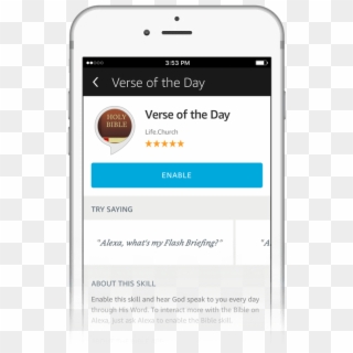 Add Verse Of The Day To Your Flash Briefing - Iphone, HD Png Download