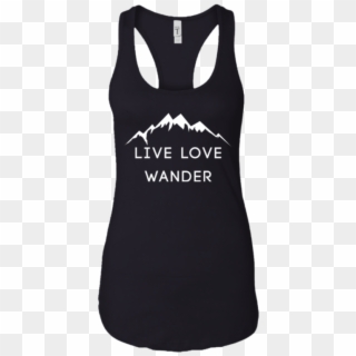 Live Love Wander Women's Hiking Black Tank - Shirt, HD Png Download