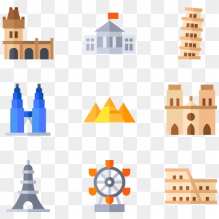 Landmarks - Italy Icons Png, Transparent Png
