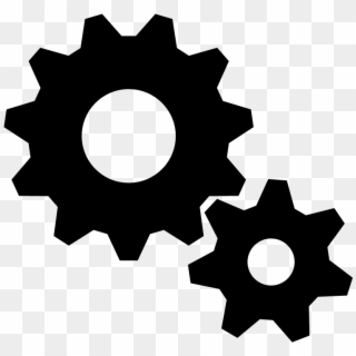 Gear Png - Black And White Gears Clipart, Transparent Png
