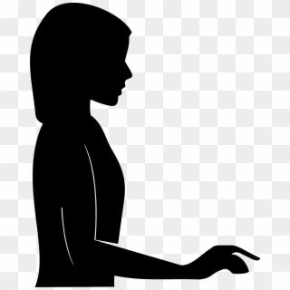 Picture Royalty Free Library Female With Extended Arm - Woman Side Silhouette Png, Transparent Png