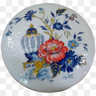 Crown Staffordshire Penang Vanity Trinket Box Fine - Blue And White Porcelain, HD Png Download