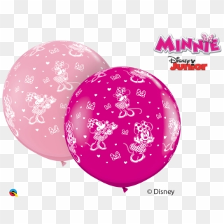 36 Pink/berry 02 Count Minnie Mouse Latex Balloons - Disney Junior, HD Png Download