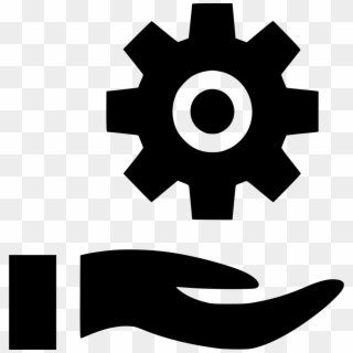 Png File Svg - Hand With Gears Icon Png, Transparent Png
