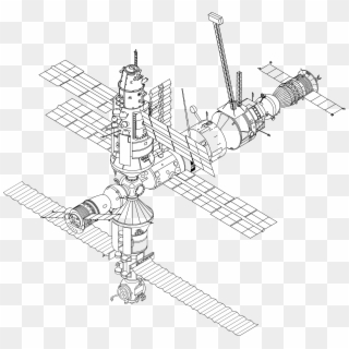 Big Image - International Space Station Drawing, HD Png Download