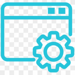 Computer With Gear Icon - Transparent Social Media Management Icon Png, Png Download