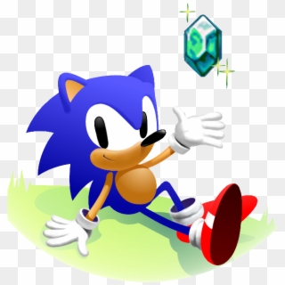 Classic Sonic With Emerald , Png Download, Transparent Png