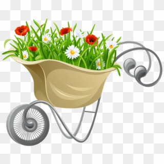Free Png Download Wheelbarrow With Flowers Png Images - Flowers Png, Transparent Png