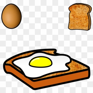 Toast Clipart Square - Egg On Toast Clipart, HD Png Download