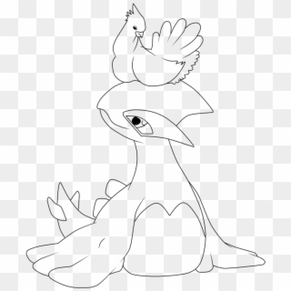 Lugia In The Coop - Line Art, HD Png Download