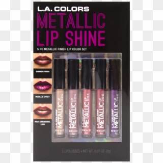 Colors 5 Piece Metallic Lip Gloss Shine Lip Color Set - La Colors Metallic Lip Gloss, HD Png Download