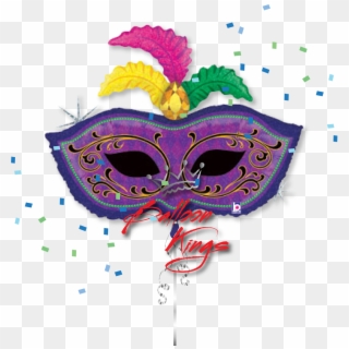 Mardi Gras Feather Mask - Clip Art Masks Mardi Gras, HD Png Download