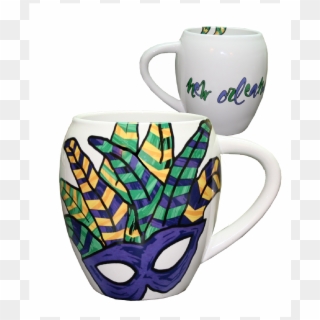 Picture Of Abstract Feather Mardi Gras Mask Coffee - Mardi Gras Coffee Mugs, HD Png Download