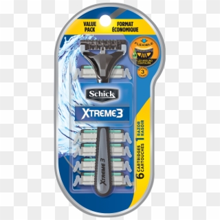 Schick Xtreme 3 Men's 6 In 1 Disposable Razor System - Schick Xtreme 3 Razor Value Pack, HD Png Download