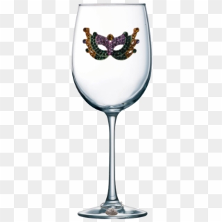 Mardi Gras Mask Jeweled Stemmed Wine Glass - Wine Glass Quotes For Mom, HD Png Download