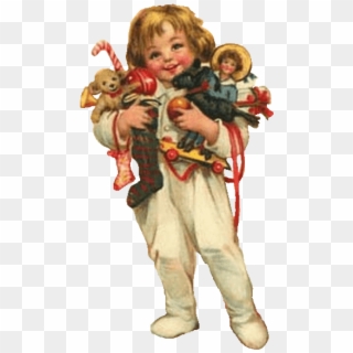 Free Png Download Child With Vintage Toys Png Images - Christmas Cards, Transparent Png