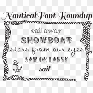 Free Font Roundup - Nautical Font Free, HD Png Download