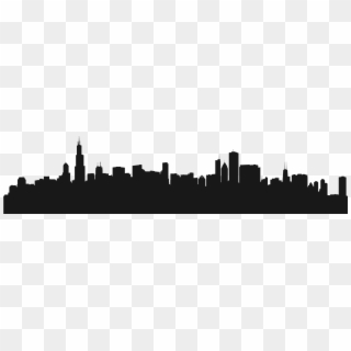 Chicago Skyline Silhouette - Chicago, HD Png Download