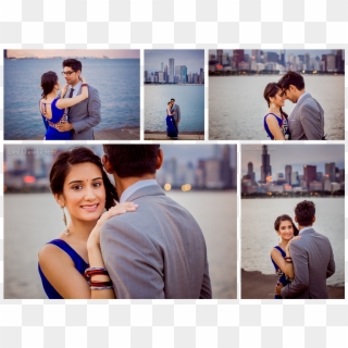 Twinkle City Lights Adler Planetarium Chicago Skyline - Indian Couple Photo Shoots, HD Png Download