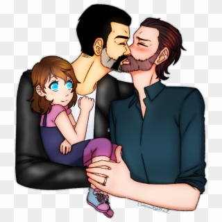 For Regan Week Day 1 *gasp* Holy Hell I Did It - Rick And Negan Kiss, HD Png Download