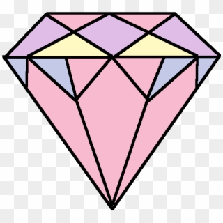 Pastel Diamond - Simple Diamond Drawing Png, Transparent Png