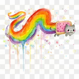 Click And Drag To Re-position The Image, If Desired - Rainbow Nyan Cat, HD Png Download