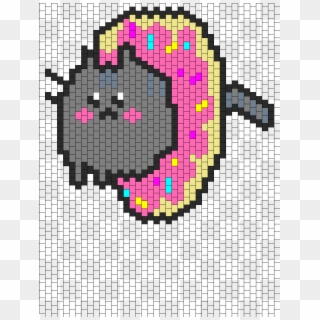 Fat Nyan Cat Meant To Be Peyote Bead Pattern - Circle, HD Png Download