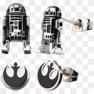 Star Wars R2d2 Rebel Alliance Stud Earring Set - Earrings, HD Png Download