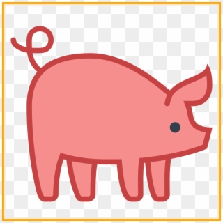 Vector Black And White Download Cute Piggy Bank Clipart - Pork Icon Png Transparent, Png Download