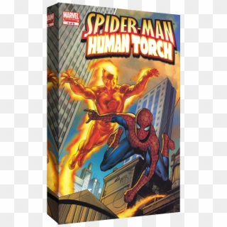 Spiderman Comic Cotton Canvas Wall Art Picture Print - Spiderman And The Human Torch, HD Png Download