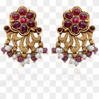 Graceful Antique Ruby Earrings, HD Png Download