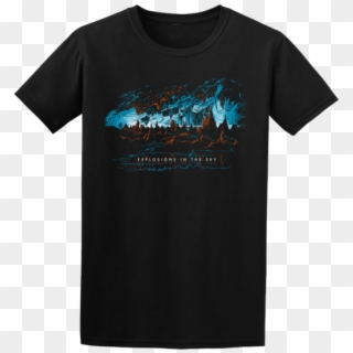 Explosions In The Sky 'cave' Black Tee - Black T Shirt Softstyle, HD Png Download