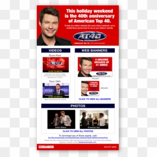 American Top 40 With Ryan Seacrest, HD Png Download