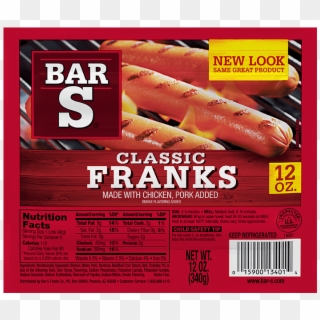 Classic Franks - Bar S Classic Franks, HD Png Download