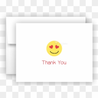 Heart Eye Emoji Thank You Cards Note Card Stationery - Smiley, HD Png Download