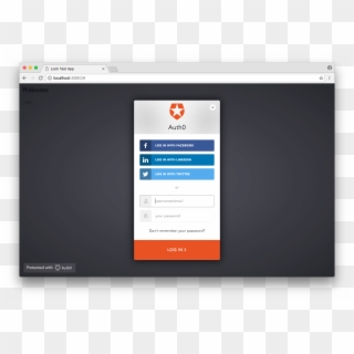 Social Button Style - Angular 4 Login Page, HD Png Download