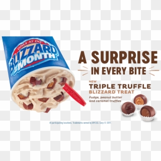 [news] Dairy Queen Rolls Out New Triple Truffle Blizzard - Dairy Queen Blizzard, HD Png Download