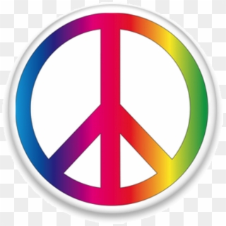 Rainbow Peace Button Image, HD Png Download