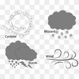 Graphic Freeuse Download Natural Disaster Free Creationz - Black And White Wind Hail Clipart, HD Png Download